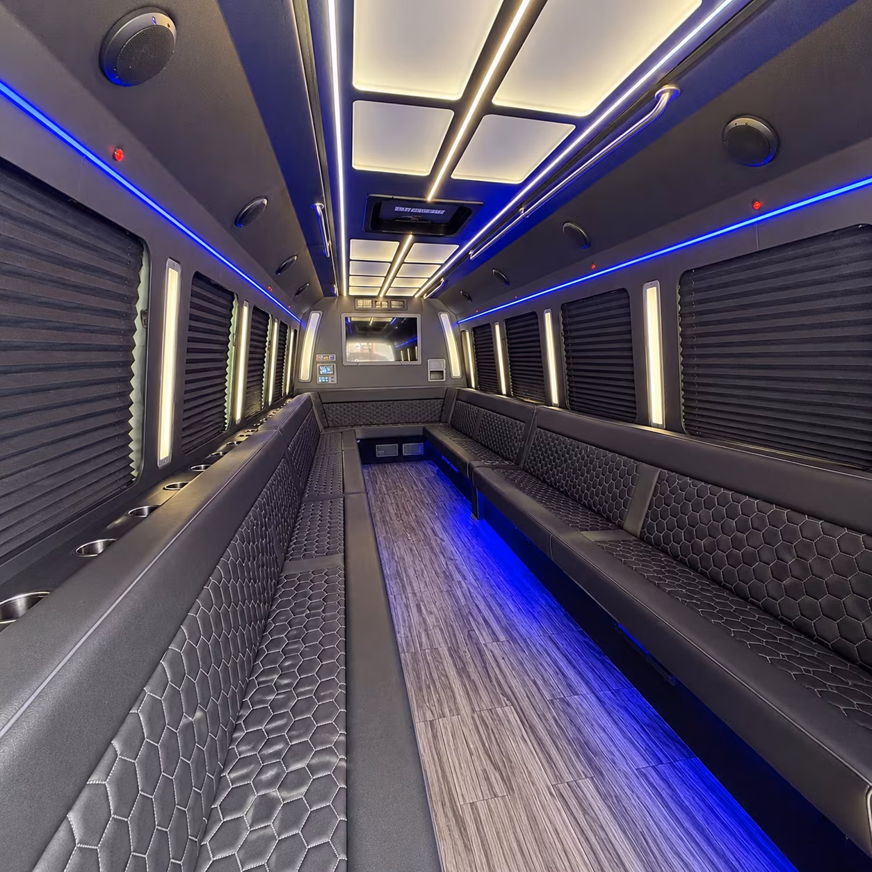 san ramon 30 passenger party bus interior