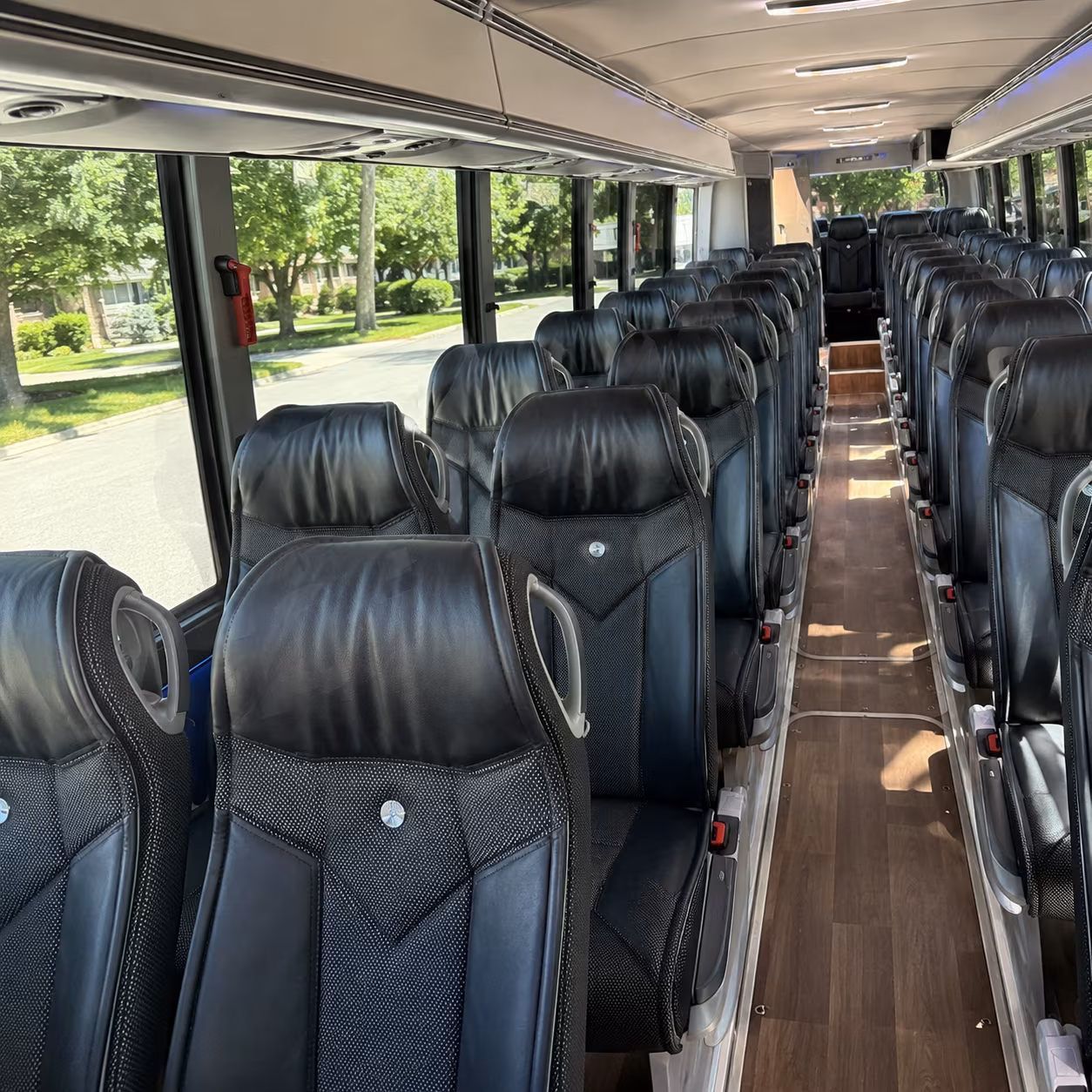 san ramon 40 passenger charter bus inside