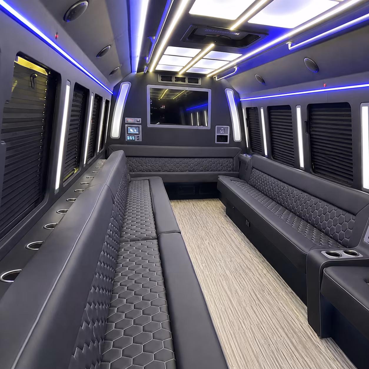 san ramon 40 passenger party bus inside