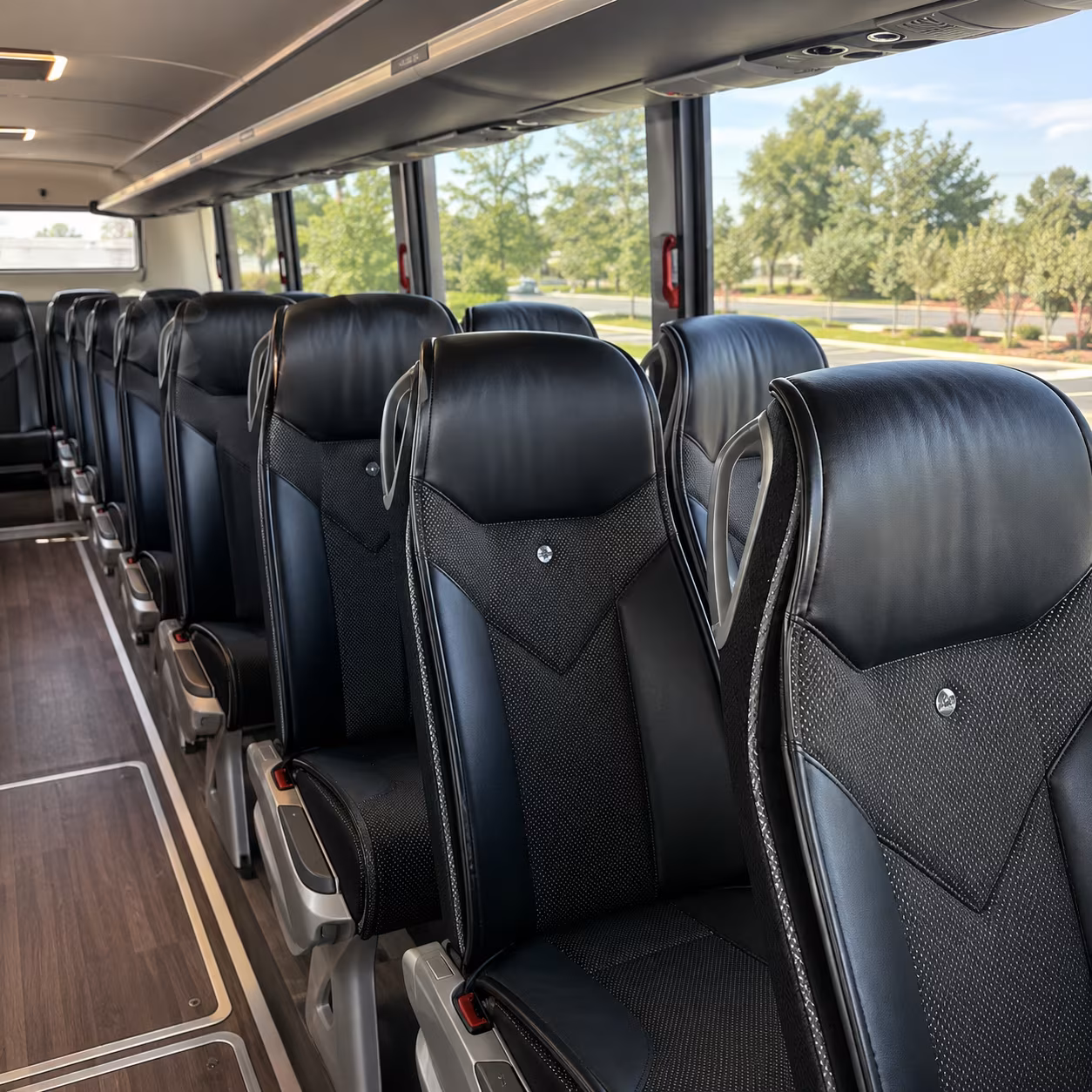san ramon 45 passenger charter bus interior