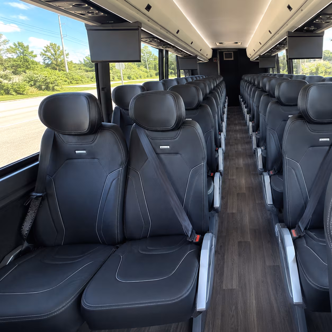 san ramon 47 passenger charter bus inside