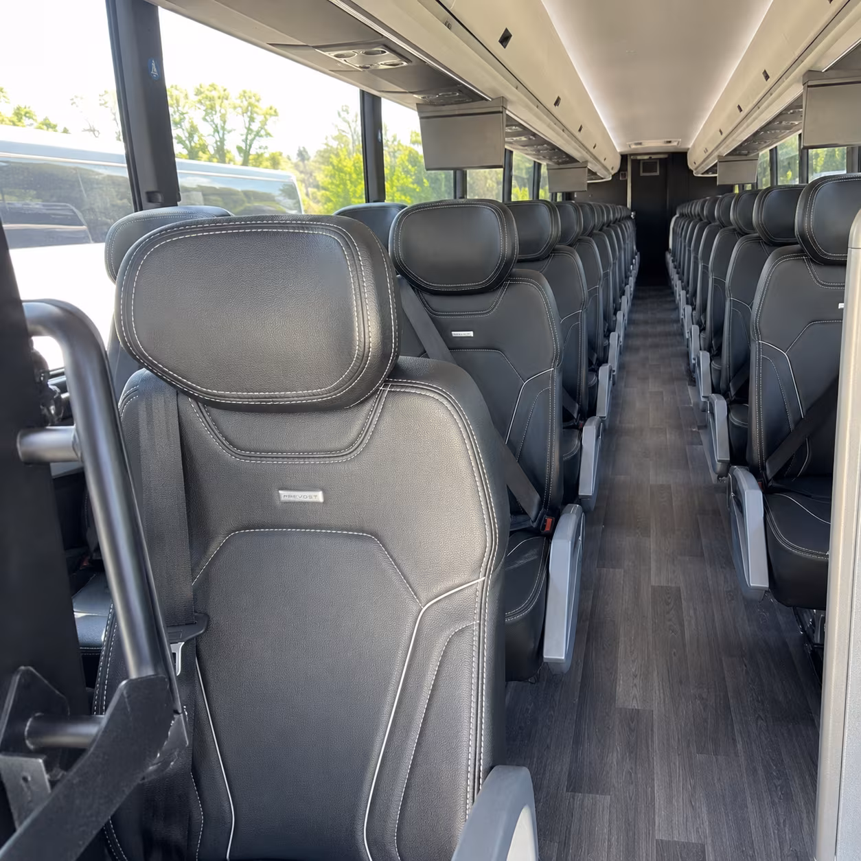 san ramon 47 passenger charter bus interior